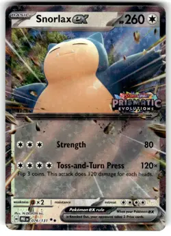2025 Pokemon Prismatic Evolutions Snorlax ex #076/131 - Image 1