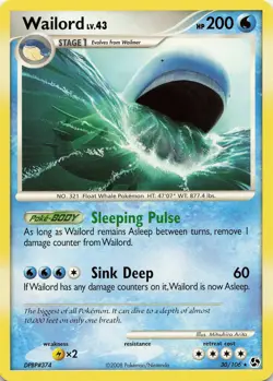 POKEMON Wailord #30/106 Normal Great Encounters NM - Image 1