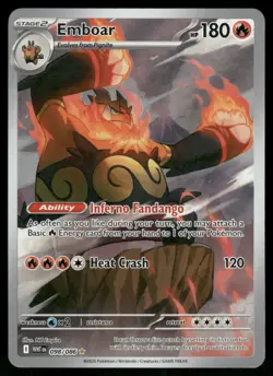 2025 Emboar - 098/086 Illustration Rare Holo NM SV: White Flare Pokemon - Image 1
