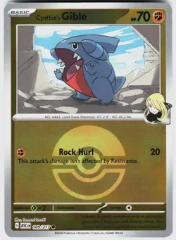 CYNTHIA'S GIBLE (POKE BALL) 109/217 - NM REVERSE HOLO - POKEMON ASCENDED HEROES - Image 1