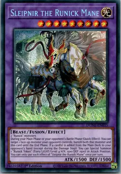 Yugioh Sleipnir the Runick Mane DUNE-EN035 1st Edition Secret Rare NM - Image 1
