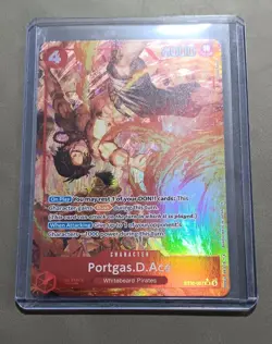 Portgas D. Ace ST30-007 Alt Art Parallel SR One Piece Monkey D Luffy & Ace NM - Image 1