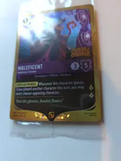 Disney Lorcana Maleficent - Imperious Traveler Wilds Unknown Promo Cards Holo - Image 2