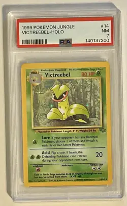 1999 Pokemon Jungle Victreebel Holo Rare #14/64 PSA NM 7 - Image 1