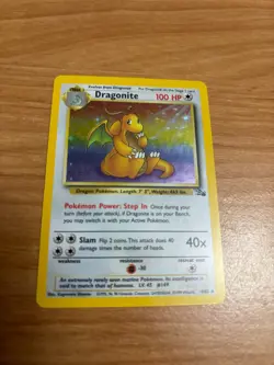 Pokemon TCG Dragonite Holo Rare Card 4/62 Fossil 1999 [LP] - Image 2