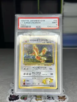PSA 9 Lt. Surge's Fearow #022 1998 Holo Gym Japanese Pokemon Card - Image 1