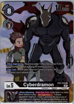 Cyberdramon (Alternate Art) EX2-035 R Digital Hazard - Digimon Card Game - NM - Image 1