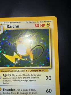 Pokemon Card english Raichu 14/102 Holo Base Set Wizards 1999 LP - Image 4