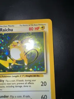 Pokemon Card english Raichu 14/102 Holo Base Set Wizards 1999 LP - Image 5