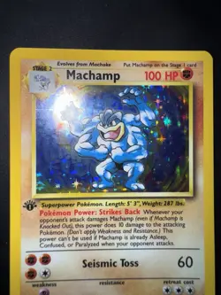 Pokemon Card english Machamp Holo 8/102 Base Set Wizards 1999 - Image 3