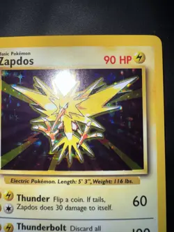 Pokemon Card english Zapdos Holo 16/102 Base Set Wizards 1999 EX/LP - Image 4