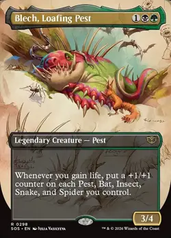 Blech, Loafing Pest Borderless Rare 298 SOS Secrets of Strixhaven MTG - Image 1