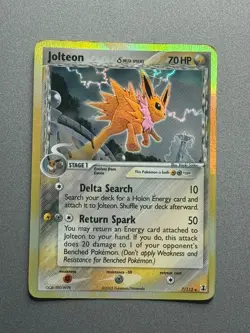 Pokemon TCG Jolteon EX Delta Species Holo Card 2005 7/113 - Image 1