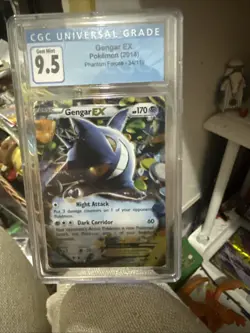 2014 Pokemon Gengar EX Phantom Forces #34 CGC 9.5 Mint+ Sun Faded - Image 1