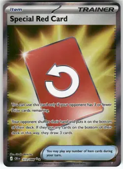 Special Red Card 113/086 Ultra Rare Chaos Rising Pokemon Near Mint - Image 1