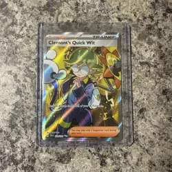 Pokemon Trainer Clemonts Quick Wit Full Art Ultra Rare Surging Sparks 229/191 - Image 1