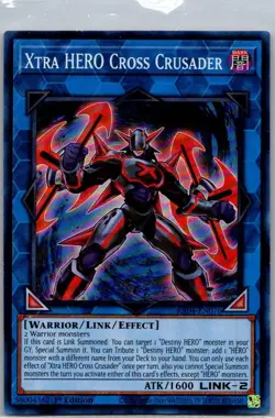 Xtra HERO Cross Crusader RA04-EN076 Super Rare 1st Edition NM Yu-Gi-Oh! - Image 1