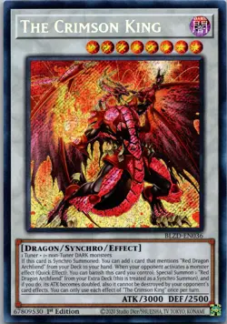 The Crimson King BLZD-EN036 Secret Rare Blazing Dominion Yu-Gi-Oh Near Mint - Image 1