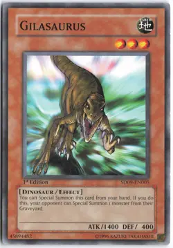 Yugioh - Gilasaurus SD09-EN005 1st Edition - Structure Deck: Dinosaur's Rage - Image 1