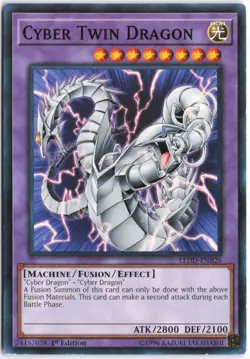 Yugioh - Cyber Twin Dragon LEDD-ENB26 1st Edition - Legendary Dragon Decks - Image 1