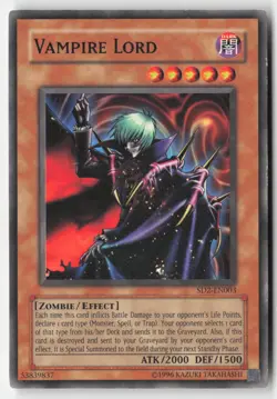 Yugioh - Vampire Lord SD2-EN003 Unlimited - Structure Deck: Zombie Madness - Image 1