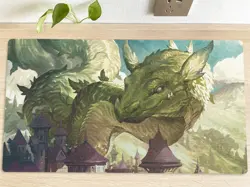 MTG BEANSTALK WURM Table Playmat TCG CCG Trading Card Game Mat Mouse Pad & Bag - Image 1