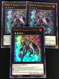 YUGIOH NUMBER 60 DUGARES THE TIMELESS BLHR-EN028 1ST ULTRA X3 (NM) - Image 1