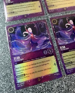 Disney Lorcana TCG Elsa - The Fifth Spirit Amethyst Promo Cards Foil - Set Of 4 - Image 3