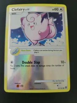 Pokemon TCG Card 2007 Secret Wonders - Clefairy 83/132 Reverse Holo - Image 1
