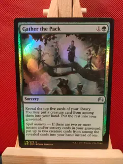 Gather the Pack FOIL - Magic Origins - Uncommon - NM - MTG - Image 1