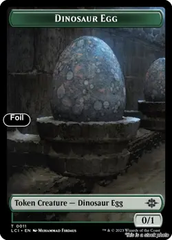 MTG Dinosaur Egg // Dinosaur (0010) Double-Sided Token [LCI - 11 // 10] MP Foil - Image 1