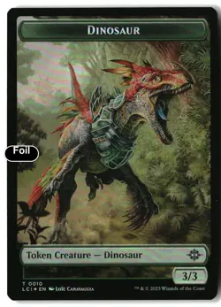 MTG Dinosaur Egg // Dinosaur (0010) Double-Sided Token [LCI - 11 // 10] MP Foil - Image 2