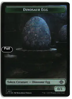 MTG Dinosaur Egg // Dinosaur (0010) Double-Sided Token [LCI - 11 // 10] MP Foil - Image 3