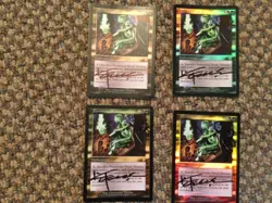 MTG FOIL Pernicious Deed Apocalypse Magic the Gathering signed altered set 4x - Image 1