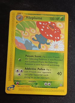 Pokemon Vileplume 43/147 Aquapolis - Rare Not Holo ENG EXC WOTC - Image 1