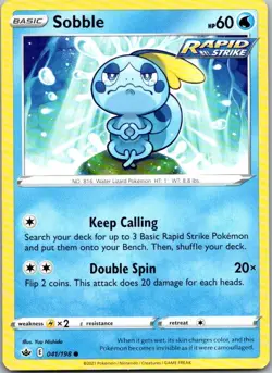 Sobble 041/198 Common Chilling Reign Pokemon Lightly Played - Image 1