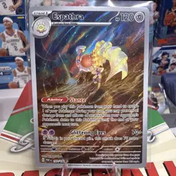 ESPATHRA 197/182 Illustration Rare Paradox Rift Pokemon Holo NM - Image 1