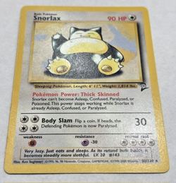 1999 Pokemon Base Set 2 Snorlax 30/130 Non-Holo Unlimited WOTC NM Nice Copy - Image 3