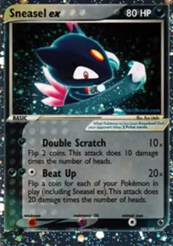 Damaged Sneasel ex - 103/109 - Ultra Rare Pokemon Ruby & Sapphire - Image 1