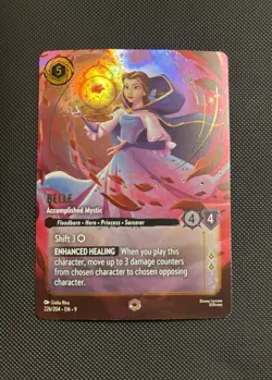 Disney Lorcana Fabled Belle Accomplished Mystic Enchanted 226/204 Ch 9 NM Clean - Image 1