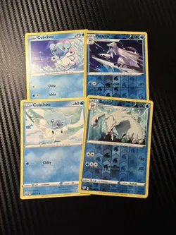 4xBeartic Lot Cubchoo Pokemon Cards Collection Set Deck Building TCG - Image 1