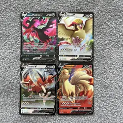 Galarian Moltres/Pidgeot/Dodrio/Ninetales x4 Holo V Ultra Rare Pokemon Cards - Image 1
