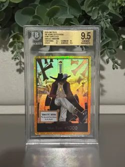 BGS Gem Mint 9.5 Don!! Card Gold Dracule Mihawk - The Azure Sea's Seven - Image 1