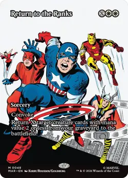 x1 Return to the Ranks - Borderless M MTG Marvel Universe M/NM, English - Image 1