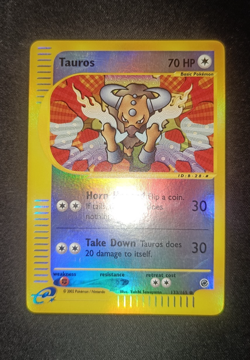 Pokemon Tauros 133/165 Expedition - Reverse Holo Common ENG EXC/NM WOTC - Image 1