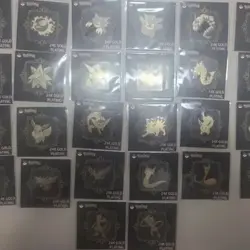 Pokemon 24k Gold Plated Stickers -Full 50 Set with Mewtwo & Mew Included - Image 4