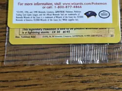 Pokemon Wotc Black Star Promo #23/53 Sealed Zapdos,,legendary bird,, - Image 4