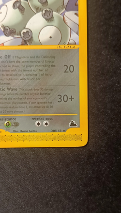 Pokemon Magneton 20/144 Skyridge - Rare Not Holo ENG EXC+ WOTC 2003 - Image 5