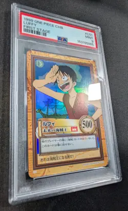 1999 One Piece CHB Japanese Holo Luffy C01 PSA 9 MINT First Stage - Image 3