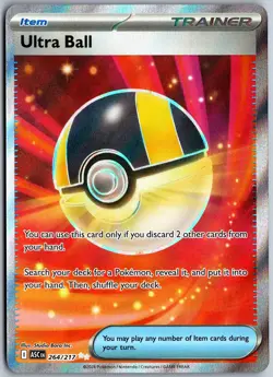 Ultra Ball 264/217 Ultra Rare Ascended Heroes Pokemon NM - Image 1